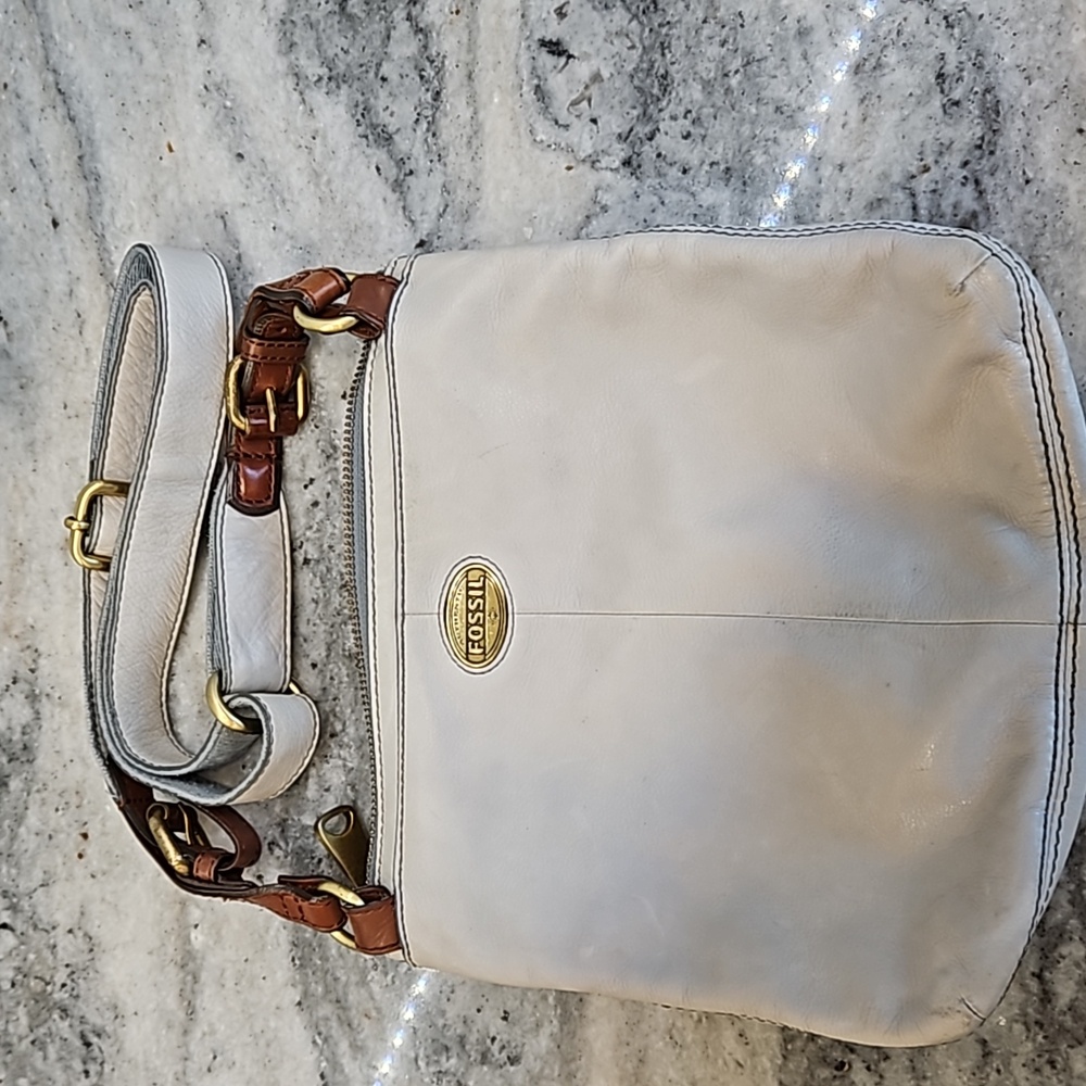 Fossil dusty blue travel crossbody bag